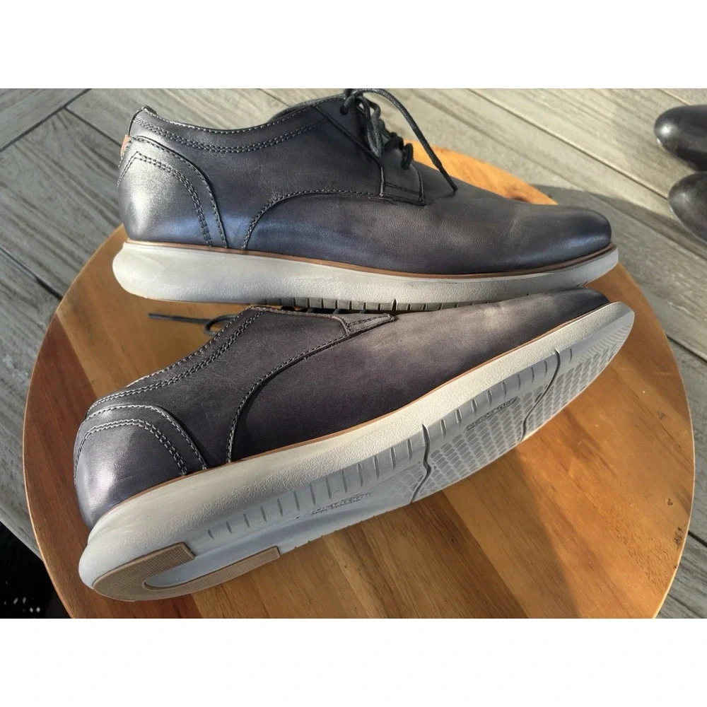 Florsheim Comfortech Leather Grey Oxford Lace Shoes Mens Size 7.5M EOC